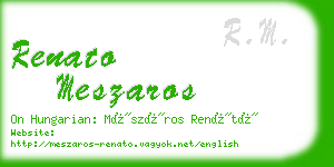 renato meszaros business card